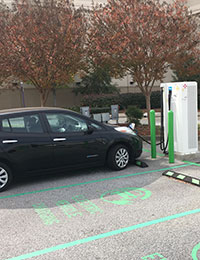 Photo of an electric vehicle charging station.
