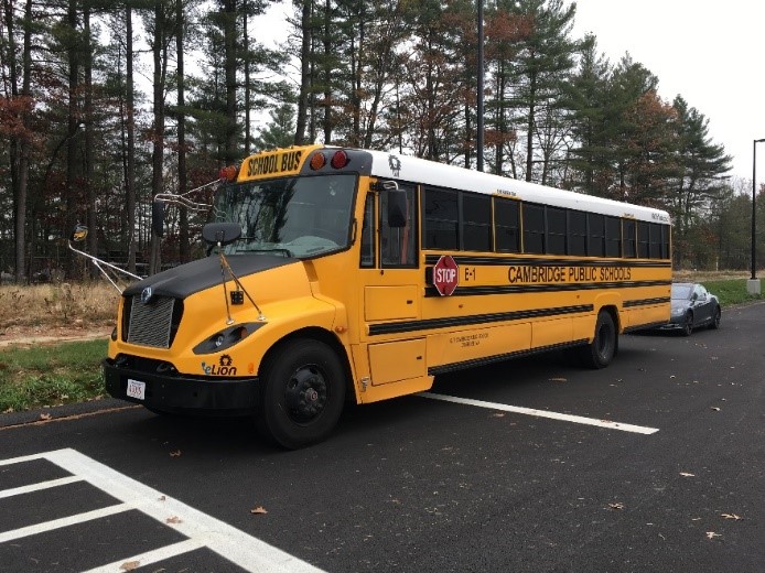 Case study thumbnail for Massachusetts School Fleets Get Answers through Electric Bus Testing