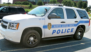 The City of North Little Rock has nine Chevy Tahoe police vehicles that run on compressed natural gas. Photo from North Little Rock Police Department, NREL/PIX 22256