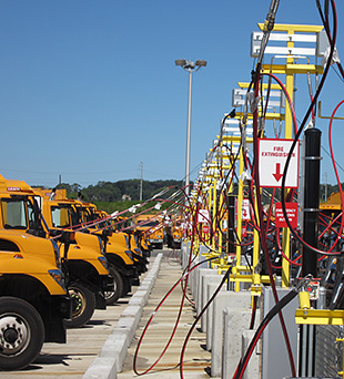 Photo of CNG refueling station in the Town of Oyster Bay.