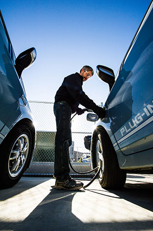Photo of two electric vehicles